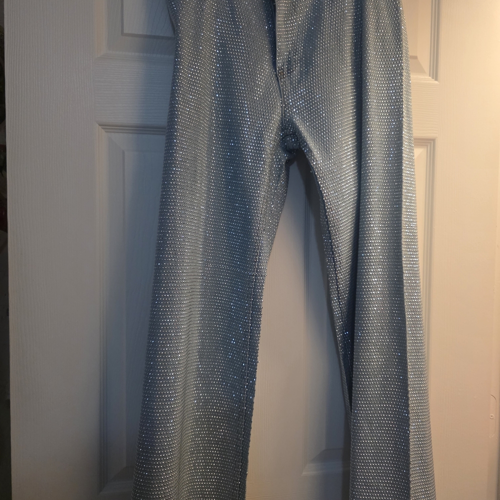 Forever 21 Silver Flare Jeans